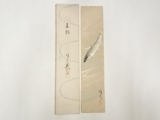JAPANESE ART / TANZAKU / HAND PAINTED FISH